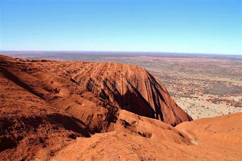 Uluru Ayers Rock From On Top During Climb Editorial Photography Image