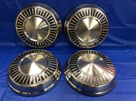 Vintage Set Of 4 196566 Plymouth 10” Dog Dish Hubcaps Hemi Max Wedge