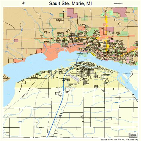 Sault Ste. Marie Michigan Street Map 2671740