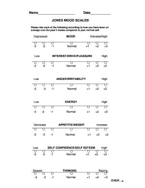 Fillable Online Office Forms Mood Scale Page Doc Fax Email Print