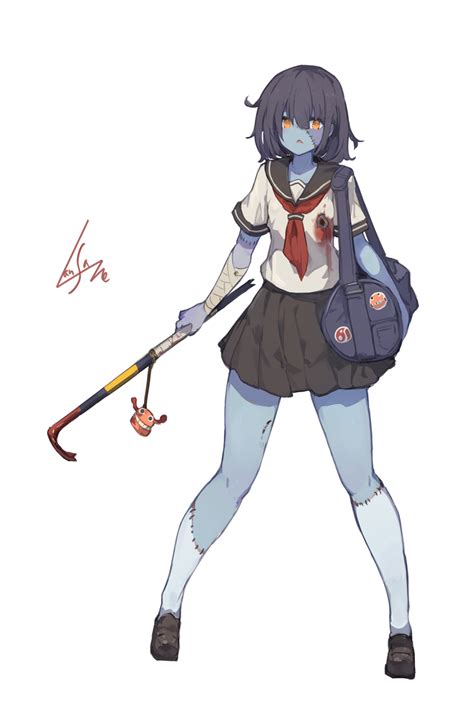 Lansane Anime Zombie Zombie Art Cute Zombie Female Character Design Character Design