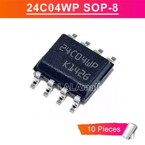 10pcs 24C04WP 24CD4WP SOP 8 M24C04 WMN6TP SOP8 SOP SMD 4Kbit Serial I2C