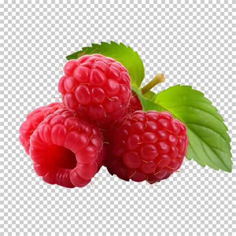 Premium PSD Fresh Raspberry Isolated On Transparent Background