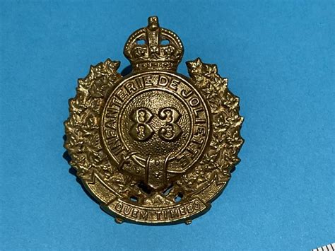 Gradia Militaria Pre Ww Canadian Rd Juliette Regiment Cap Badge