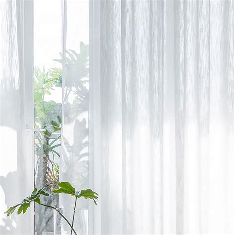 Sheer Solid Sliding Window Curtains 2 Piece Grommet Panel Curtain for ...