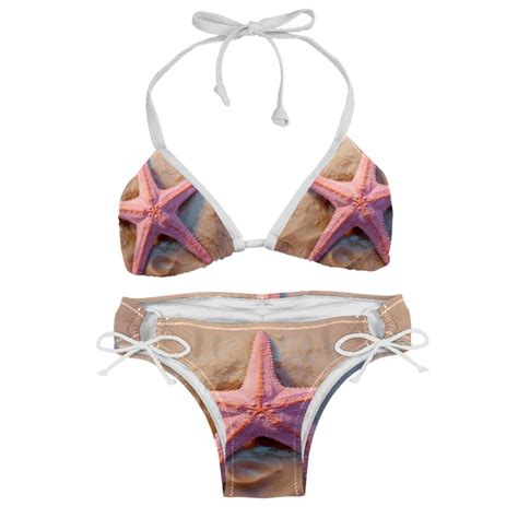 Starfish Detachable Sponge Adjustable Strap Bikini Set Two Pack Swim