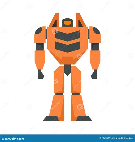 Toy Robot Transformer Icon Flat Isolated Vector Stock Vector Illustration Of Collection