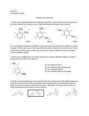 Chm Post Lab Questions Docx Chm September Nmr Post