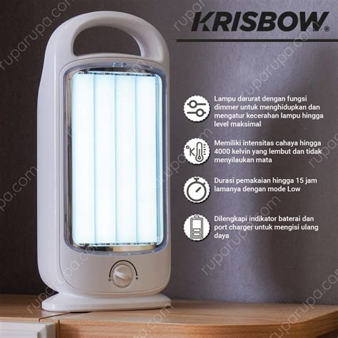 Jual Krisbow Emergency Lamp Led Teknologi Dimmer Lampu Darurat