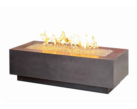 Outdoor Greatroom Midnight Mist Cove Linear Gas Fire Pit Table