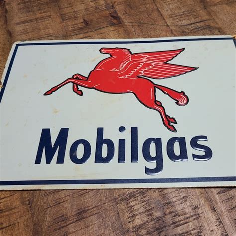 Mobil Pegasus Sign Etsy