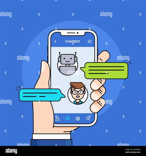 Chatbot Concept Man Chatting With Chat On Smartphone Smart