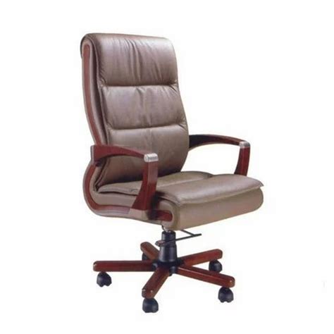 Rexine Dark Brown Mid Back Revolving Office Chair At Rs 8500 In New Delhi