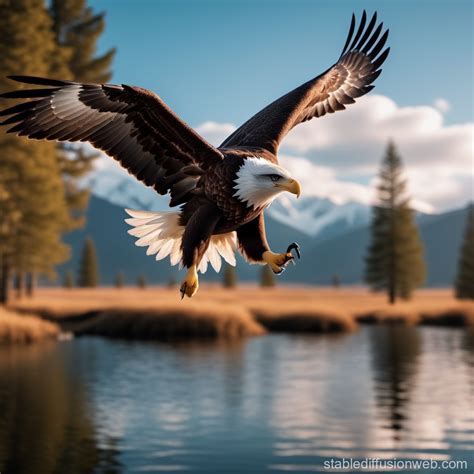 Soaring Eagles A Majestic Sight Stable Diffusion Online