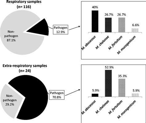 Distribution of rapidly growing mycobacteria species by the site of ... 