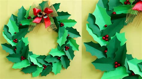 Diy Christmas Wreath Paper Christmas Wreath How To Make Christmas Wreath From Paper Christmas