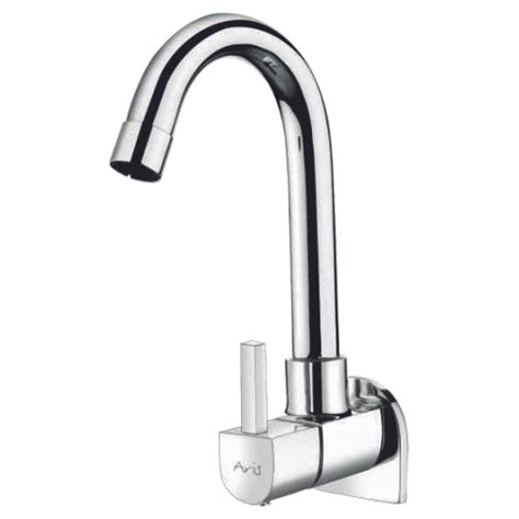 Shinia Sink Cock With Regular Swinging Spout Wall Mounted Aris