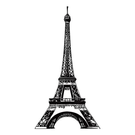 Eiffel tower silhouette and hand sketched icons | Premium AI-generated ...