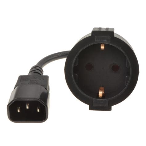 Gembird Iec Pin C To European Schuko Power Plug Socket Adapter