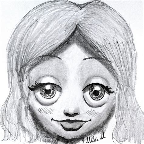 Cute girl doll face by milosmarinkovic05 on DeviantArt