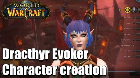 Dracthyr Evoker Horde Female Character Creation World Of Warcraft Dragonflight Youtube