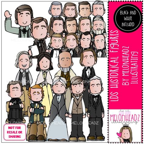 Lds Historical Figures Lds History Clip Art Digi Stamp Combo Pack