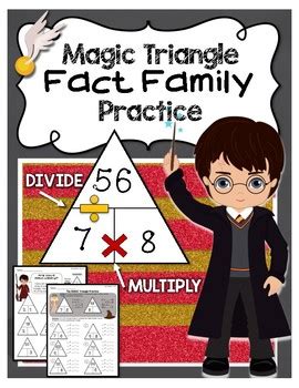 Magic Triangle Fact Family Practice MEGA Bundle - Multiplication and ...