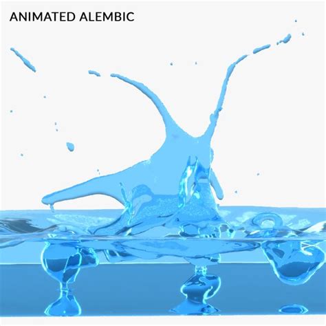 Water Splash Animated Alembic 01 3D - TurboSquid 1999628