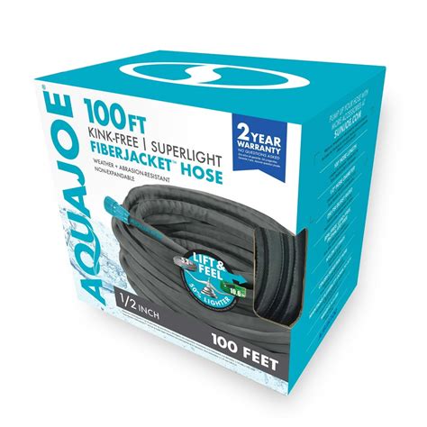 Aqua Joe Ajfjh100 Ultra Flexible Kink Free Fiberjacket Garden Hose