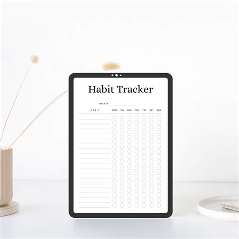 Minimalist Habit Tracker Printable Yearly Habit Tracker Instant