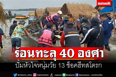 ในประเทศ ปั้มหัวใจหนุ่มช็อคหมดสติ ที่หาดกลางน้ำโขง ร้อนทะลุ40องศา