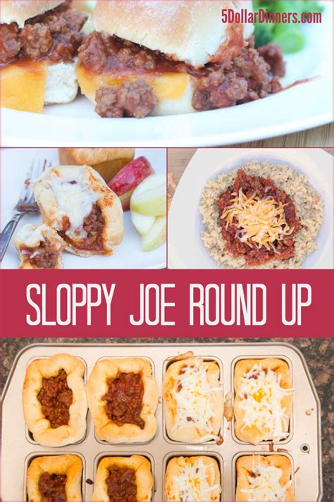 5 Fun Twists On Sloppy Joes 5 Dinners Budget Recipes Meal Plans Freezer Meals