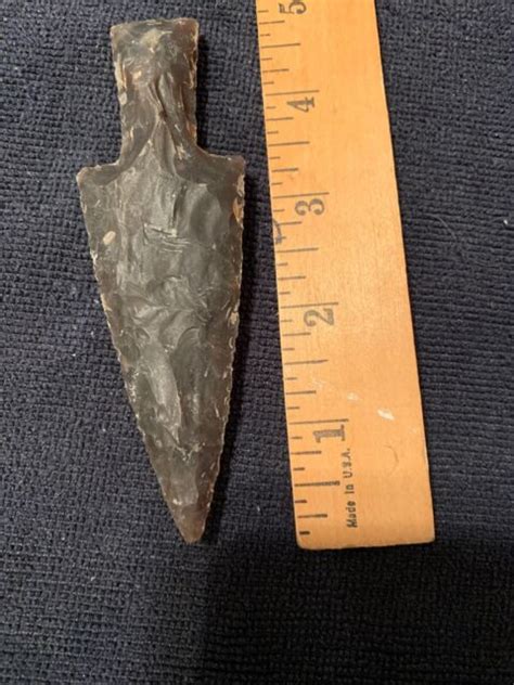 Modern Flint Knapping 4 12 In Reproduction Indian Arrowhead Artifact