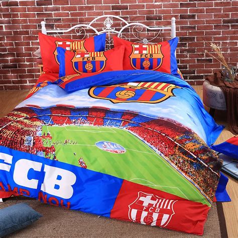 Hot Sale 4PCS Football Sports Bedding set Cotton Bedding Set King Size ...