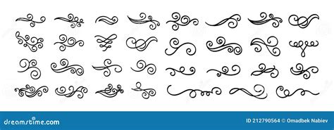 Calligraphic Flourish Frame Decorative Ornate Border Swirls Curls