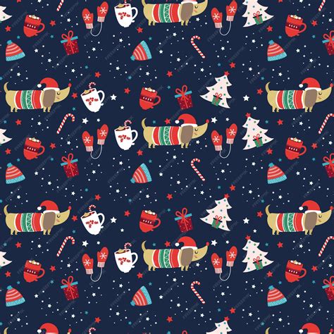 Premium Vector | Christmas Dog - Background