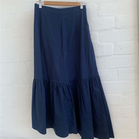 Atmos Here Size Navy Blue Maxi Skirt S