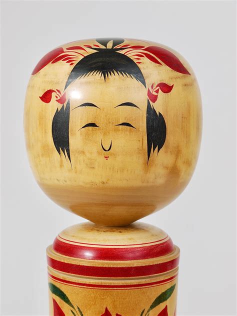 Decorative Naruko Kokeshi Doll Sculpture From Northern Japan Hand