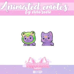 ANIMATED WIGGLE Emote Purple Moon Cat Twitch Emotes Animated Emotes