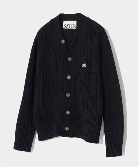 Musinsa Satur Faro Oversized Bookle Cardigan Classic Black