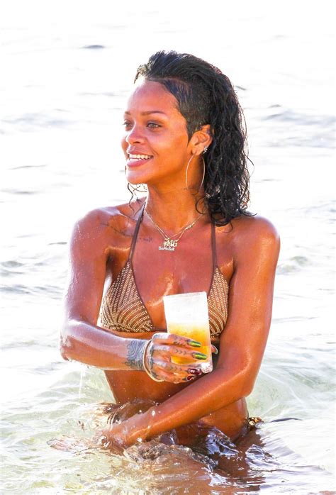 Rihanna In A Bikini Photos From The Beach In Barbados Dec