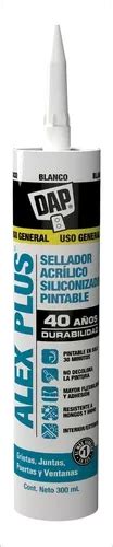 Sellador Acrílico Siliconizado Pintable Blanco 300 Ml Dap Al MercadoLibre