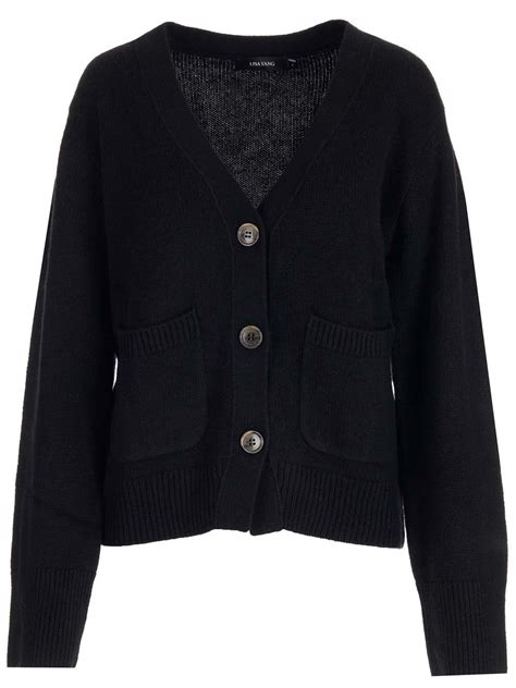 Lisa Yang Cashmere Danni Cardigan In Nero Black Lyst