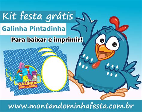 Kit Festa Galinha Pintadinha Azul Montando Minha Festa