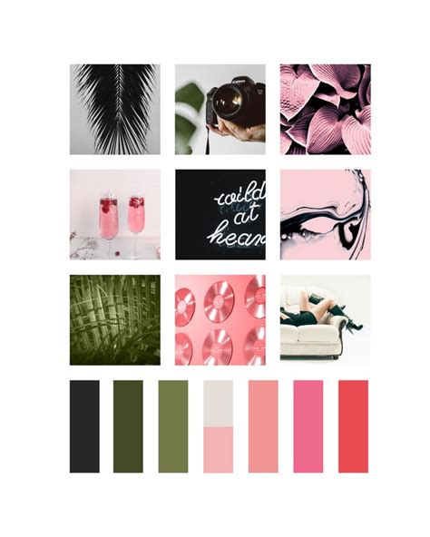 Fun Bold Edgy Moodboard And Color Palette Green Branding Purple