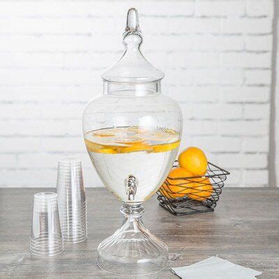 Fifth Avenue Crystal Gallon Beverage Dispenser Glass Size H X