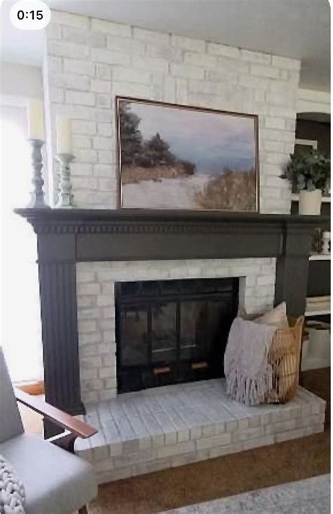 How To Paint A Brick Fireplace With Chalk Paint Whitewash Artofit