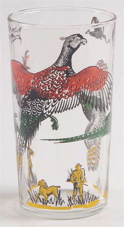 Pheasants Oz Flat Tumbler By Hazel Atlas Replacements Ltd