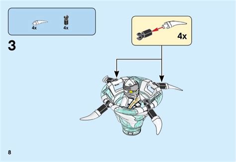 LEGO 70661 Spinjitzu Zane Instructions Ninjago Spinjitzu