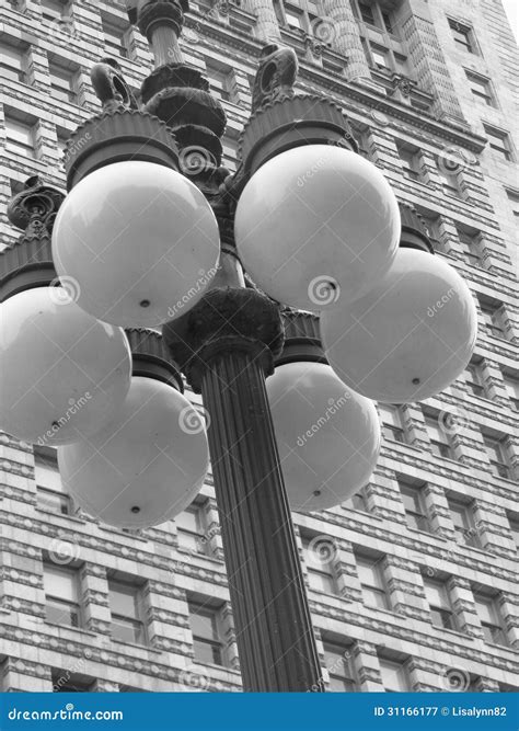 Street Lamp In Chicago Stock Image Image Of Travel Building 31166177